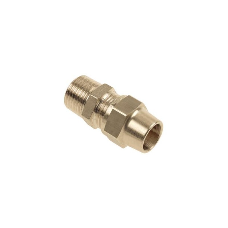 Raccord droit bicone gaz M