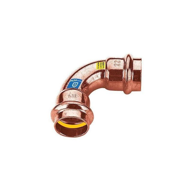 Raccord gaz eau à sertir coude 90° FF