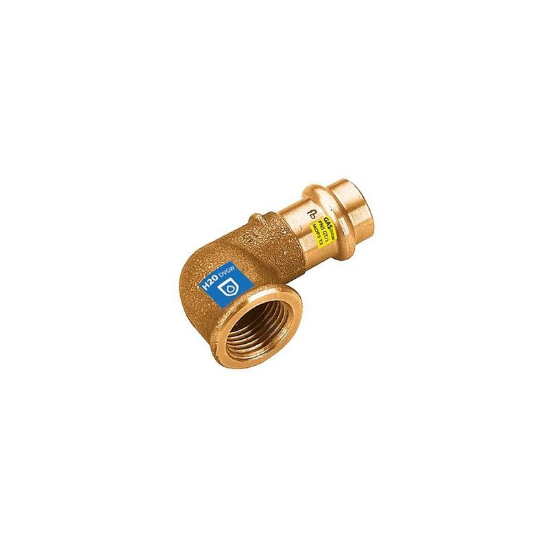 Raccord gaz eau à sertir coude 90° FF