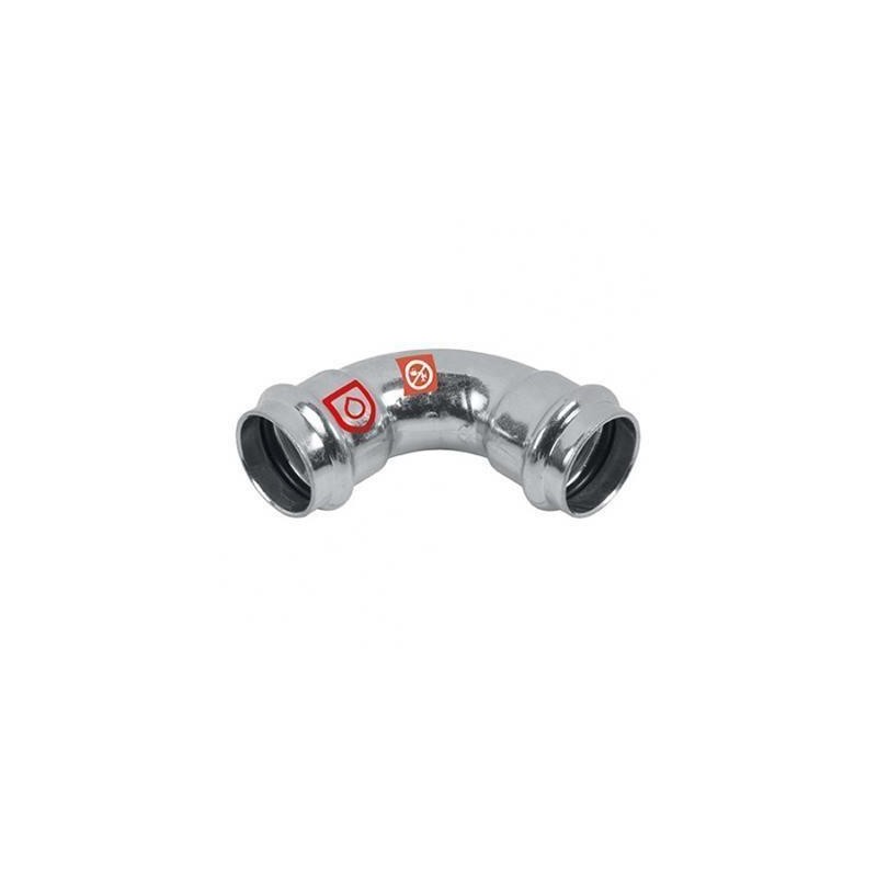 Raccord à sertir en carbon steel coude 90° FF
