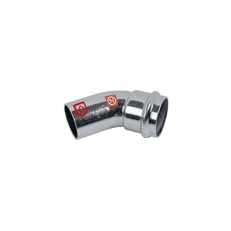 Raccord à sertir en carbon steel coude 45° MF