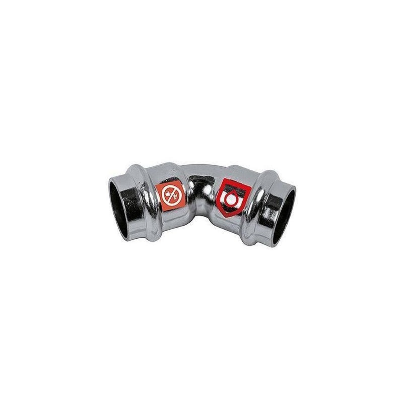 Raccord à sertir en carbon steel coude 45° FF