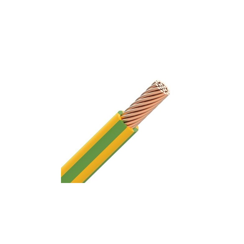CABLE TERRE VOB souple vert/jaune 6mm²
