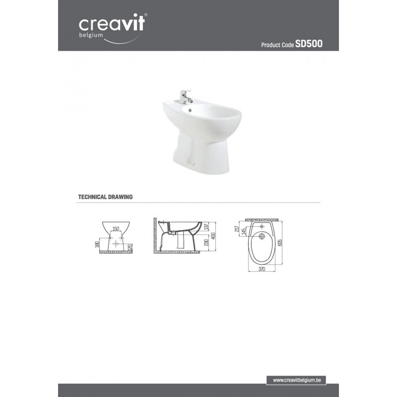 CREAVIT BIDET À POSER