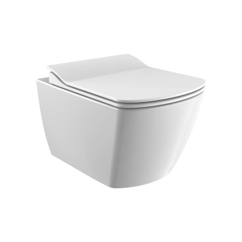 WC SUSPENDU DESIGN AVEC HYGIÈNE (BIDET) INOX, RIMOFF AVEC FIXATION INVISIBLE