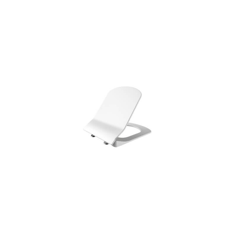 DUROPLAST SIÈGE DE TOILETTE PLAT, CHARNIÈRE INOX, SOFT-CLOSE