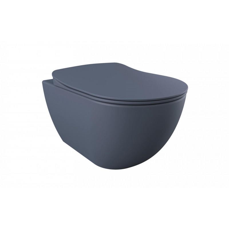 WC SUSPENDU DESIGN MAT GRIS BASALT, SANS HYGIÈNE (BIDET)