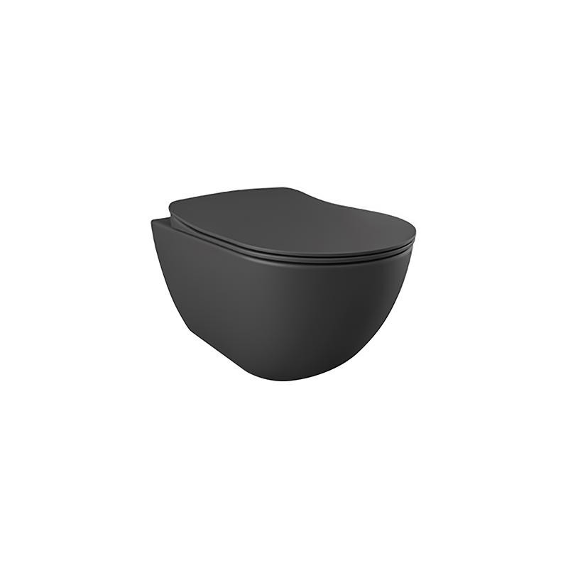 WC SUSPENDU DESIGN GRIS ANTHRACITE MAT, SANS HYGIÈNE (BIDET)