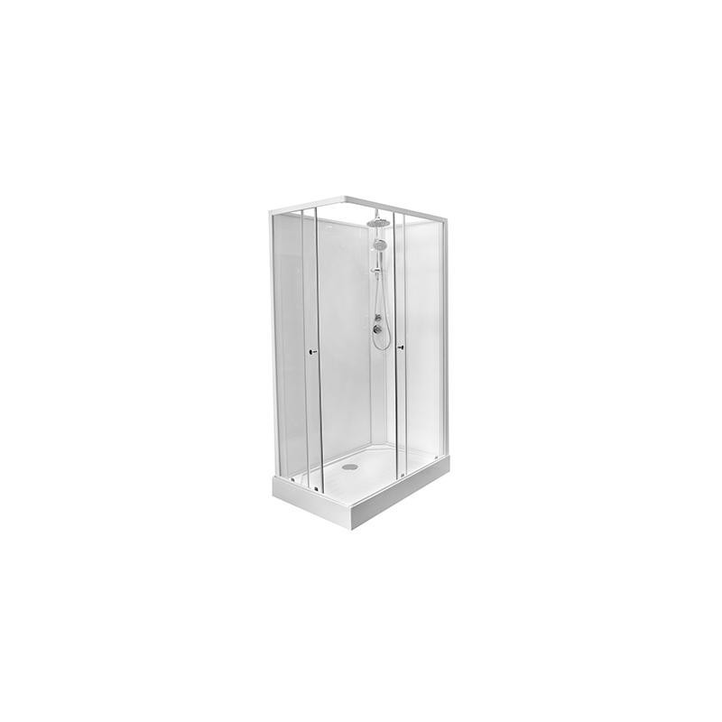 Khone VII Cabine de douche 80x120 - Ouverture d'angle + colonne