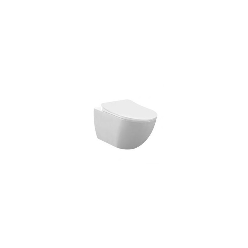 WC SUSPENDU DESIGN SANS HYGIÈNE (BIDET), AVEC FIXATION INVISIBLE BLANC