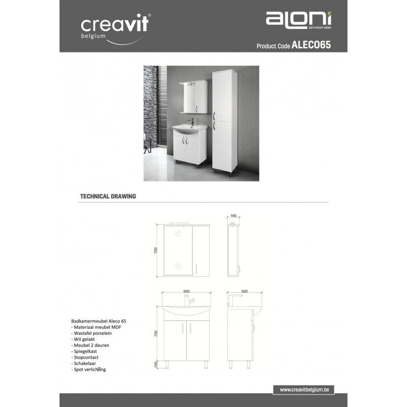 ALECO 65 MEUBLE SOUS PLAN