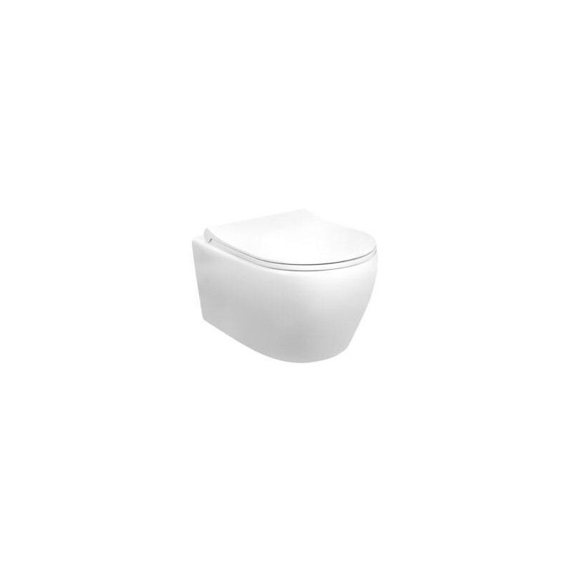 ALONI DESIGN WC SUSPENDU AVEC HYGIENE (BIDET) INOX, BLANC