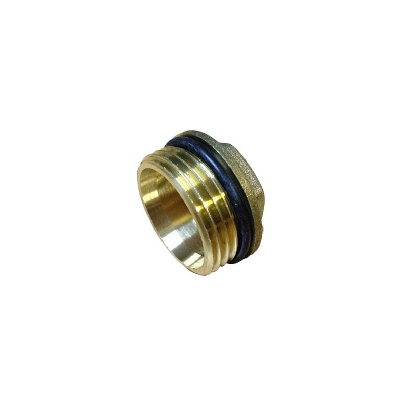 Bouchon mâle laiton 1/2 (collecteur) avec O-Ring