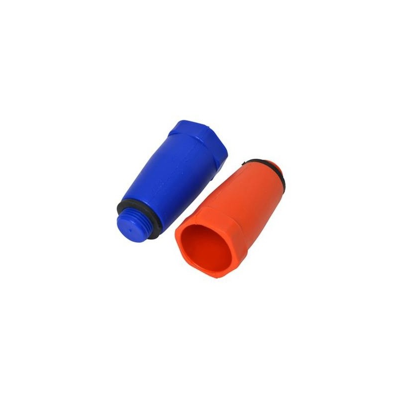 Bouchon stop PVC rouge 1/2 plastique laiton