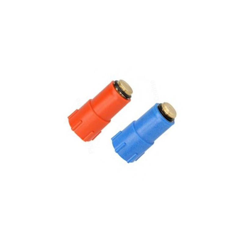 Bouchon stop PVC laiton 1/2 bleu