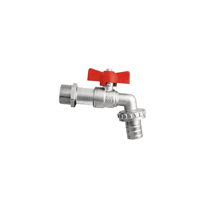 Robinet double service chrome papillon 3/4