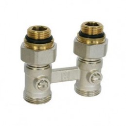 Double valve chrome droit 3/4