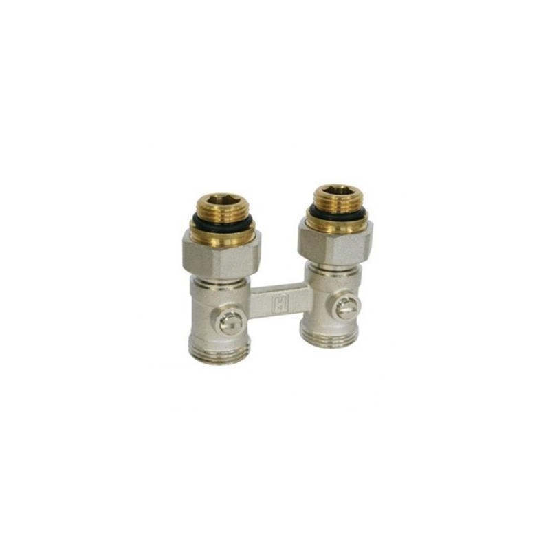 Double valve chrome droit 3/4