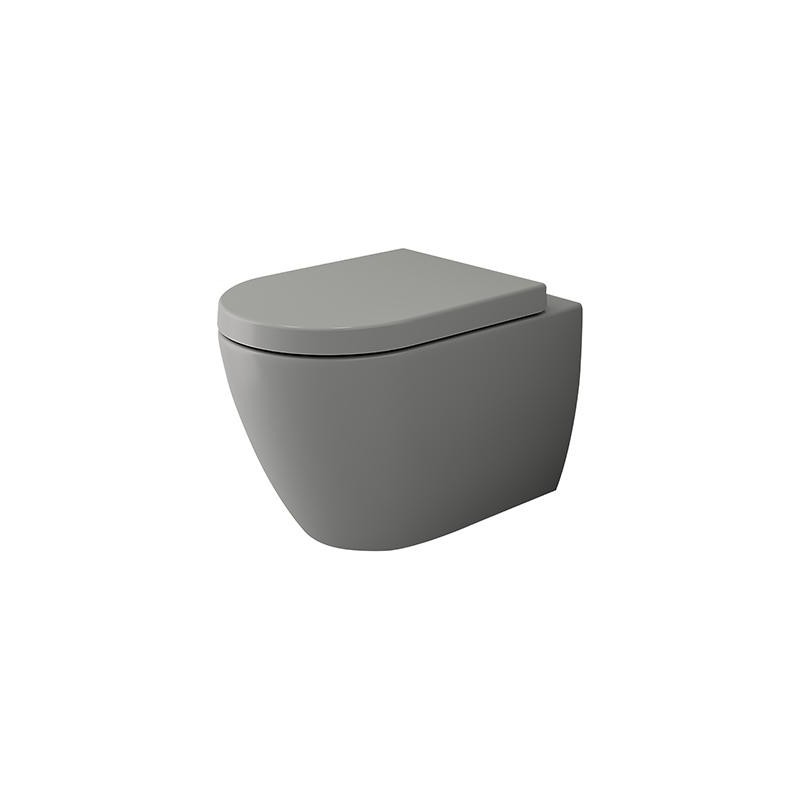 BOCCHI VENEZIA WC SUSPENDU DESIGN AVEC FIXATION INVISIBLE GRIS MAT