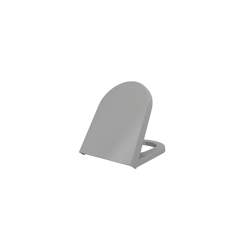 BOCCHI DUROPLAST SIÈGE DE TOILETTE, CHARNIÈRES INOX SOFT-CLOSE, GRIS MAT