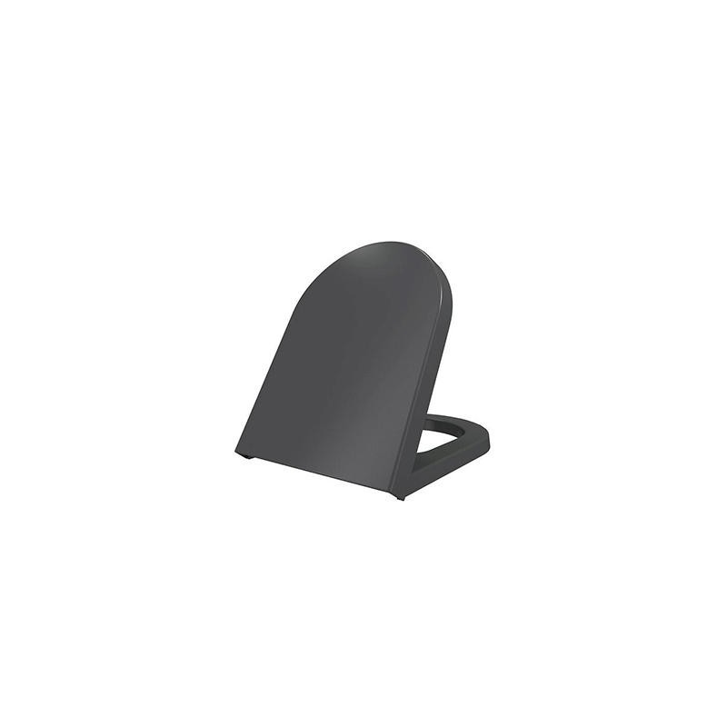 BOCCHI DUROPLAST SIÈGE DE TOILETTE, CHARNIÈRES INOX SOFT-CLOSE, ANTHRACITE MAT