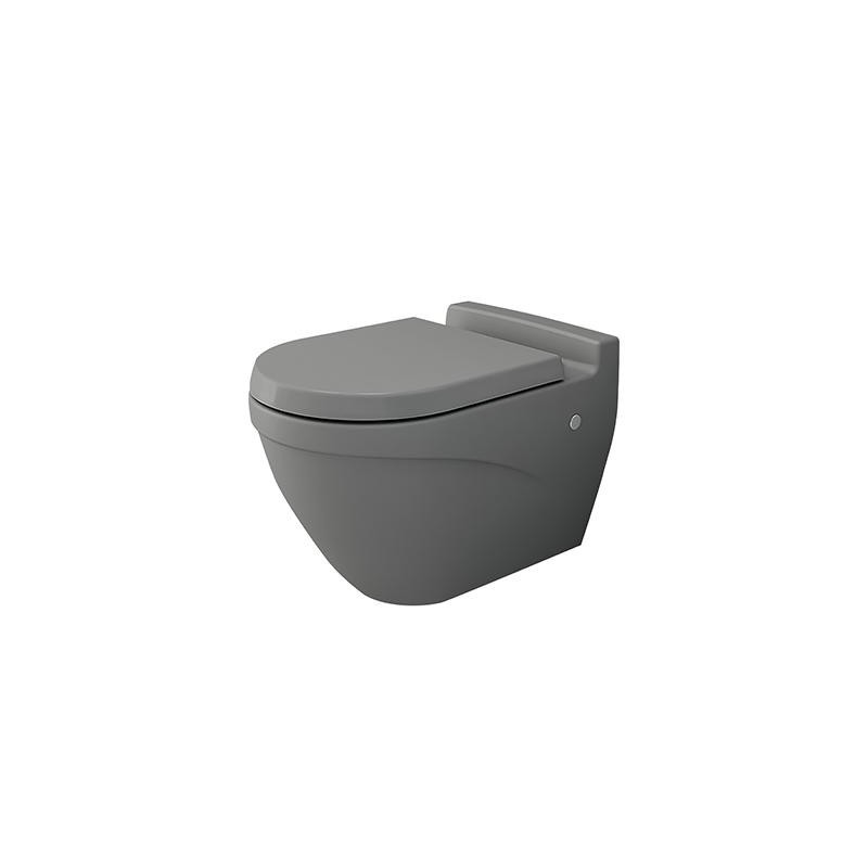 BOCCHI TAORMINA WC SUSPENDU DESIGN AVEC FIXATION INVISIBLE, GRIS MAT