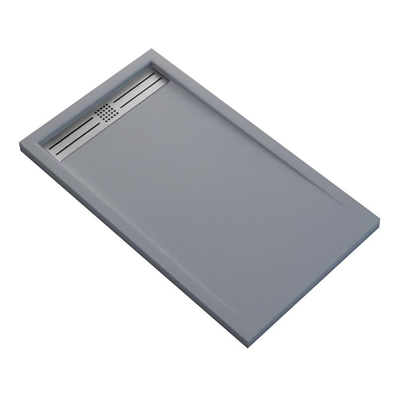 RECEVEUR DE DOUCHE COMPOSITE GRIS 140x90x3cm