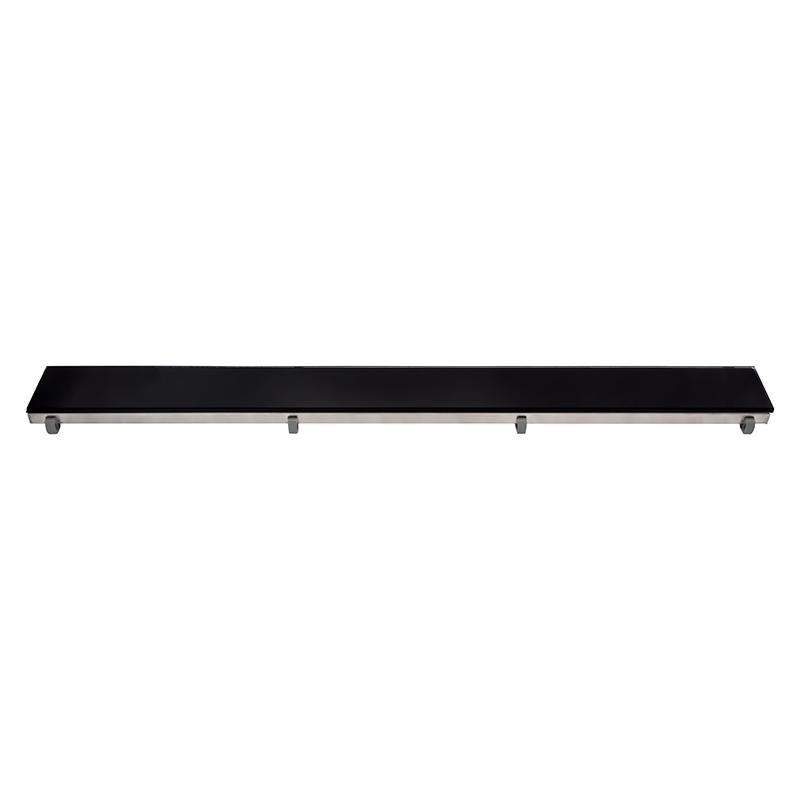 GRILLE POUR CANIVEAU DE DOUCHE EN VERRE NOIR 50cm