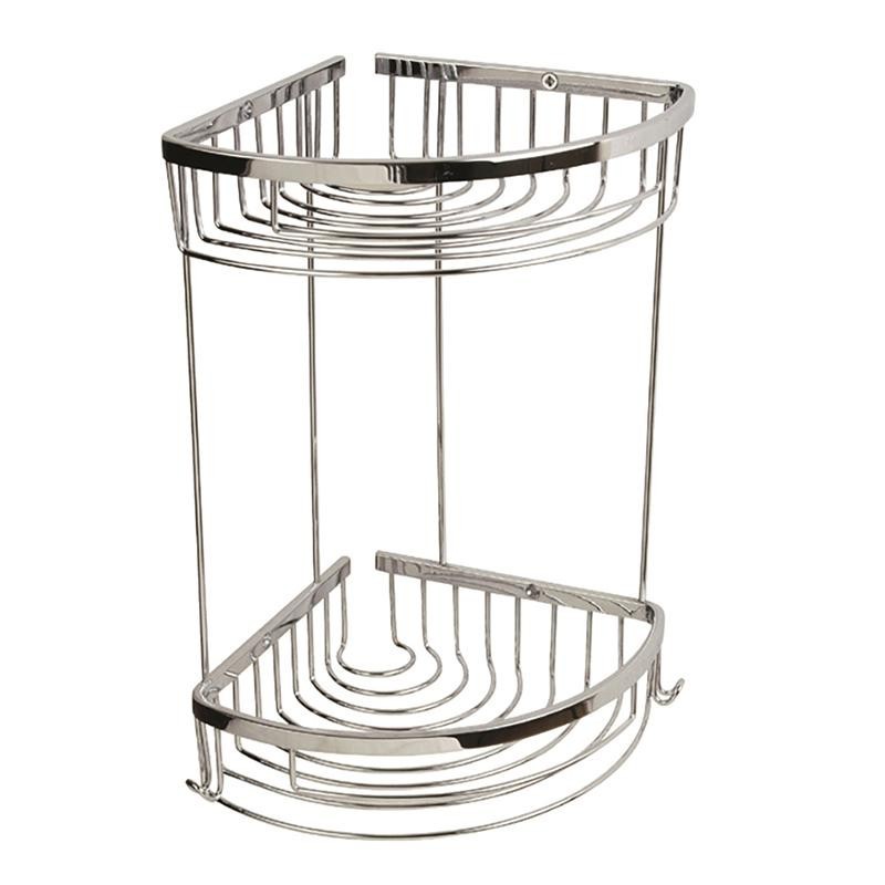 ÉTAGÈRE DE DOUCHE CHROME DOUBLE 25 CM