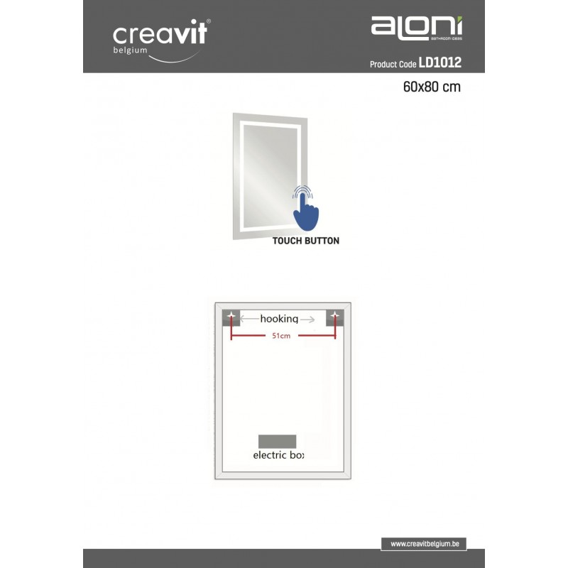 MIROIR LED QUEEN 60x80cm