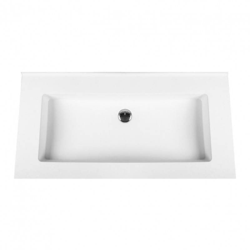 SOLID SURFACE VASQUE SANS TROU DU ROBINET 100cm