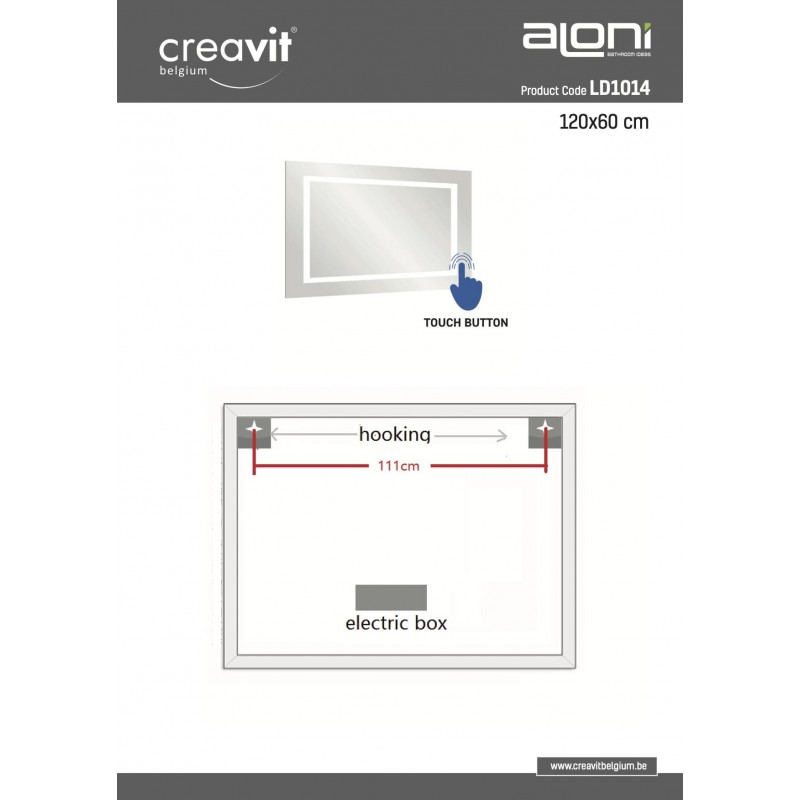 MIROIR LED QUEEN 120x60cm