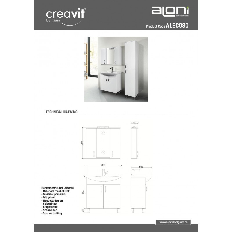 ALECO 85 MEUBLE SOUS PLAN