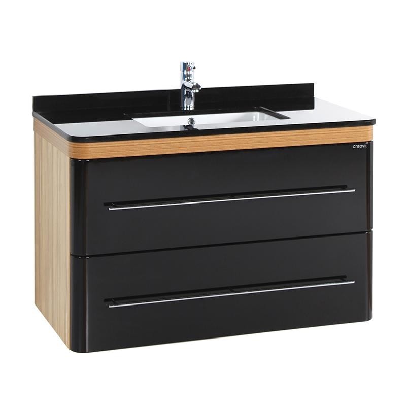 PIANO 100 MEUBLE SOUS PLAN NOIR-BRUN 101x85x53 cm