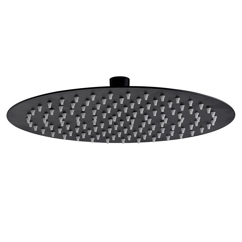 ALONI MAT NOIR ROND RAINSHOVER ACIER INOXYDABLE Ø40CM