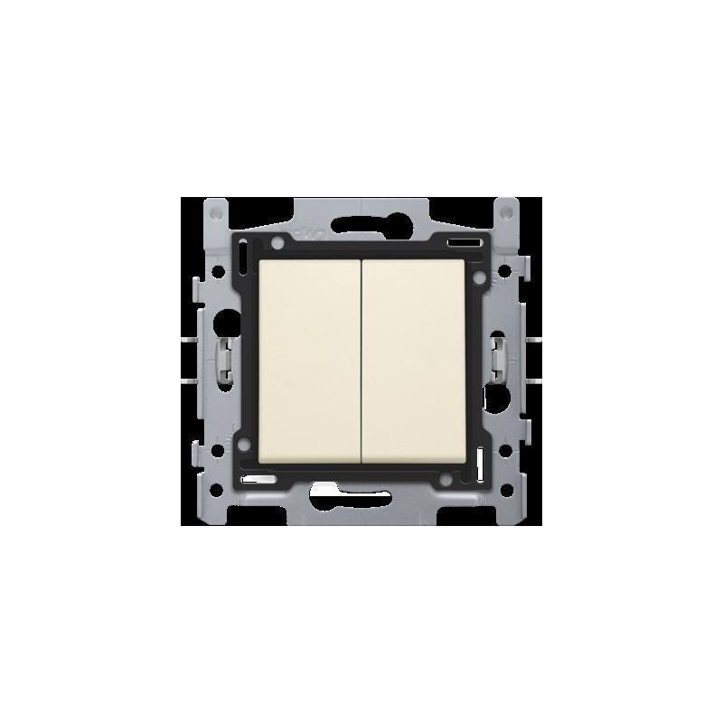Bouton poussoir double 10A 250V AC, NO/NF