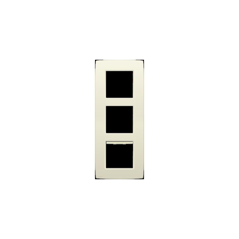 Plaque de recouvrement (60mm) triple vertical