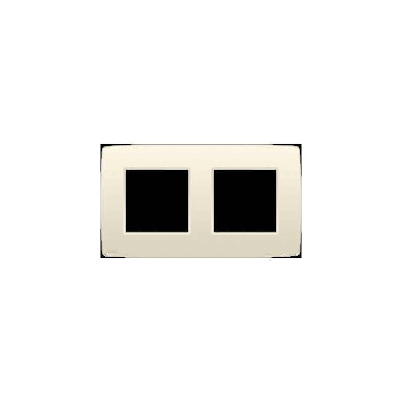Plaque de recouvrement (71mm) double horizontal
