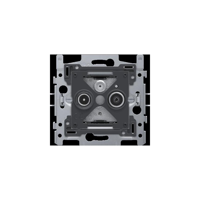 Socle connexion coax 2x simple masculin tv + satellite