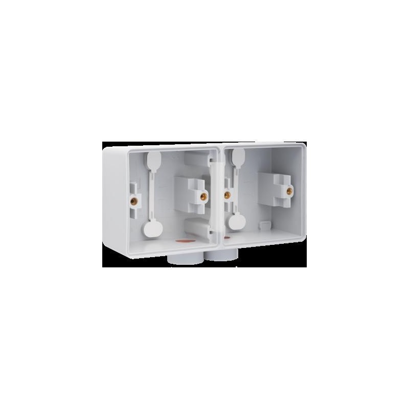 NEW HYDRO BOÎTIER EN SAILLIE HORIZONTAL POUR 2 FONCTIONS AVEC 1X2 ENTRÉES M20