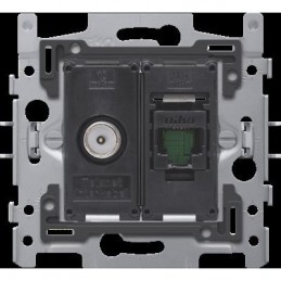 Socle COAX + RJ45 UTP