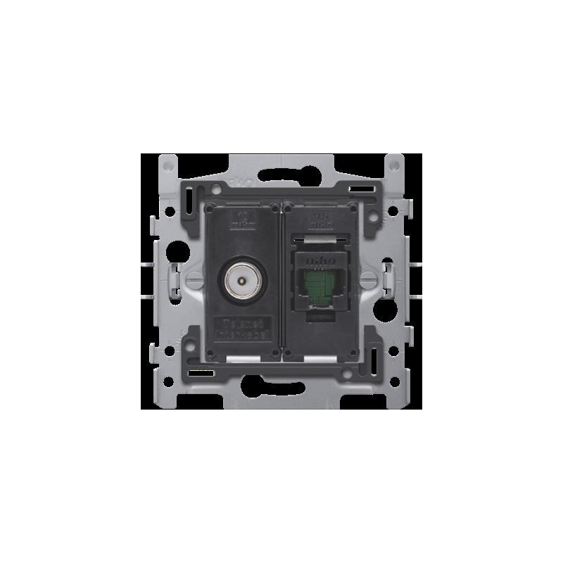 Socle COAX + RJ45 UTP