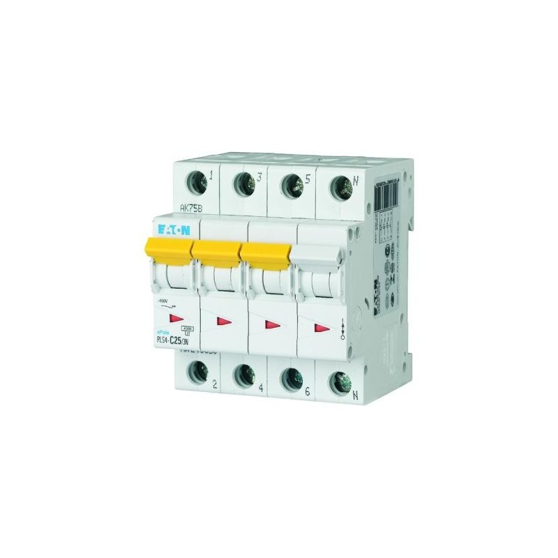 Disjoncteur Eaton 3p+N 25A 4,5kA C
