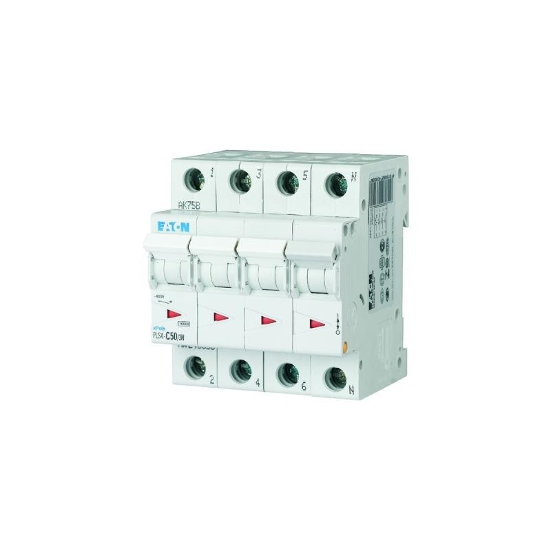 Disjoncteur Eaton 3p+N 50A 4,5kA C