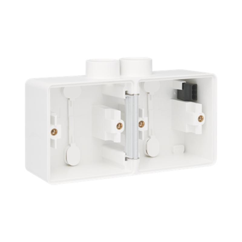 HYDRO BOÎTE DOUBLE 2 ENTRÉES - BLANC HORIZONTAL